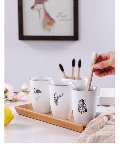TIANRUN Santiago Elegant Ceramic Toothbrush Cup from TIANRUN