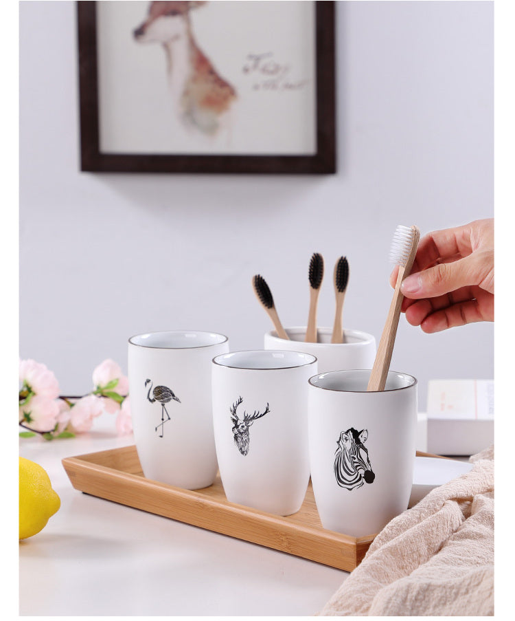 TIANRUN Santiago Elegant Ceramic Toothbrush Cup from TIANRUN
