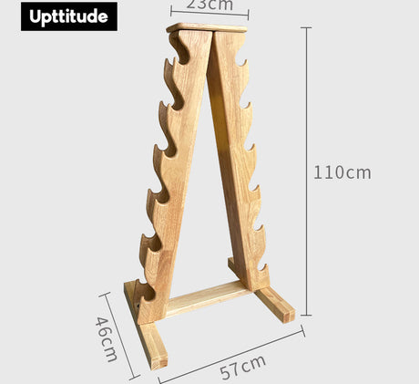 UPTITUDE Marcellus Elegant Natural Oak Dumbbell Rack from UPTITUDE