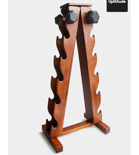 UPTITUDE Marcellus Elegant Natural Oak Dumbbell Rack from UPTITUDE