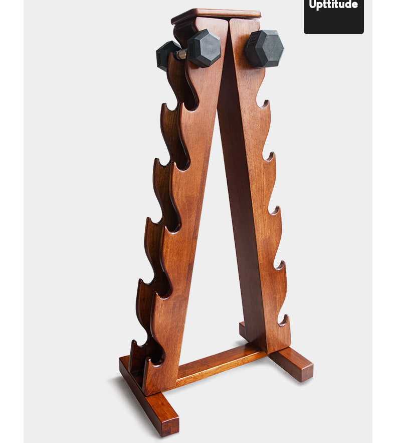 UPTITUDE Marcellus Elegant Natural Oak Dumbbell Rack from UPTITUDE
