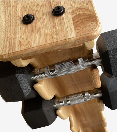 UPTITUDE Marcellus Elegant Natural Oak Dumbbell Rack from UPTITUDE