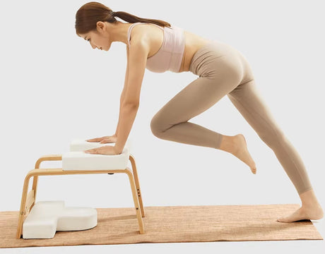 UPTITUDE Seraphina Solid Wood Inverted Yoga Stool from UPTITUDE