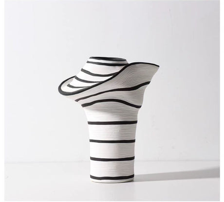 VAVINCI Aeliana Artistic Geometric Ceramic Flower Bottle from VAVINCI