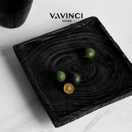 VAVINCI Alhambra Charcoal Grilled Modern Wabi-Sabi Round Fruit Tray from VAVINCI
