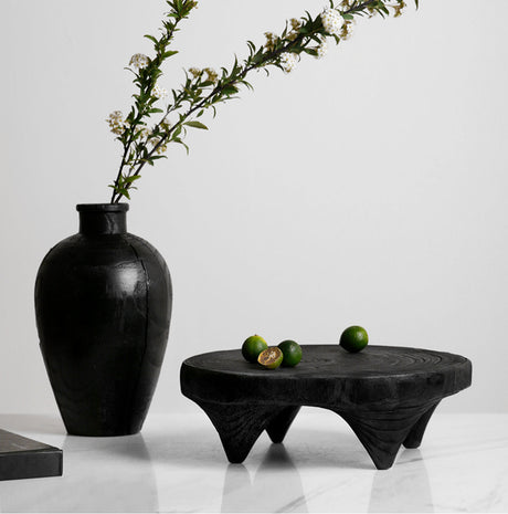 VAVINCI Alhambra Charcoal Grilled Modern Wabi-Sabi Round Fruit Tray from VAVINCI
