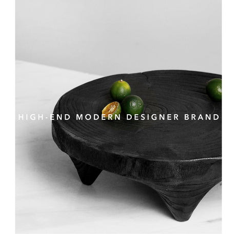 VAVINCI Alhambra Charcoal Grilled Modern Wabi-Sabi Round Fruit Tray from VAVINCI
