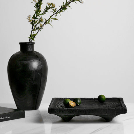 VAVINCI Alhambra Charcoal Grilled Modern Wabi-Sabi Round Fruit Tray from VAVINCI