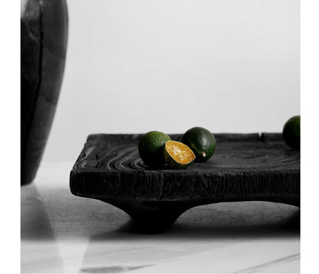 VAVINCI Alhambra Charcoal Grilled Modern Wabi-Sabi Round Fruit Tray from VAVINCI