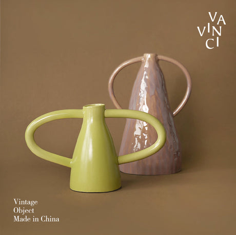 VAVINCI Amaya Elegant Double Ear Ceramic Vase from VAVINCI