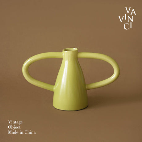 VAVINCI Amaya Elegant Double Ear Ceramic Vase from VAVINCI
