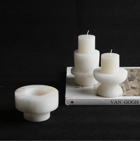 VAVINCI Arishia Luxury Natural Marble Candlestick Ornaments from VAVINCI