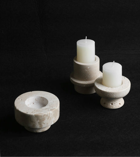 VAVINCI Arishia Luxury Natural Marble Candlestick Ornaments from VAVINCI
