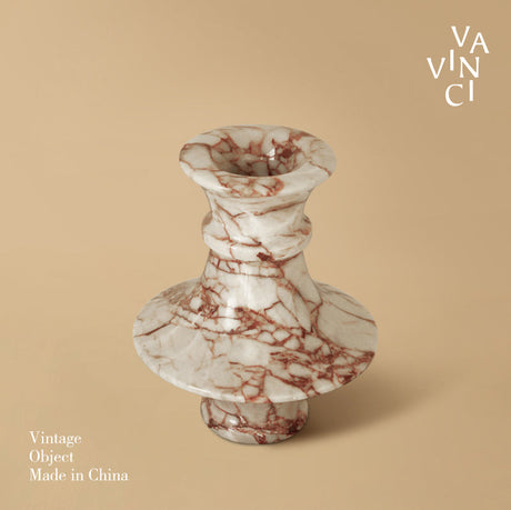 VAVINCI Calypso Luxe French Light Natural Marble Vase from VAVINCI