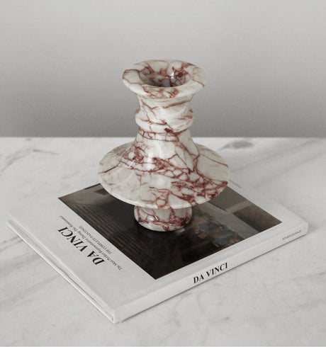 VAVINCI Calypso Luxe French Light Natural Marble Vase from VAVINCI