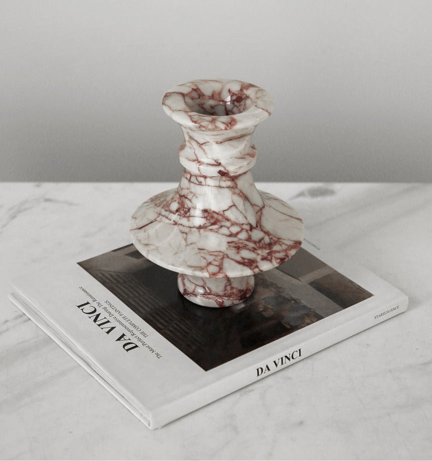 VAVINCI Calypso Luxe French Light Natural Marble Vase from VAVINCI
