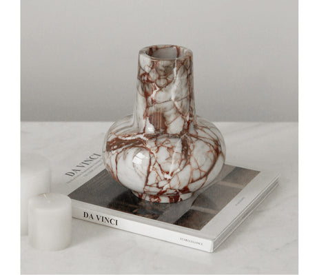 VAVINCI Calypso Luxe French Light Natural Marble Vase from VAVINCI
