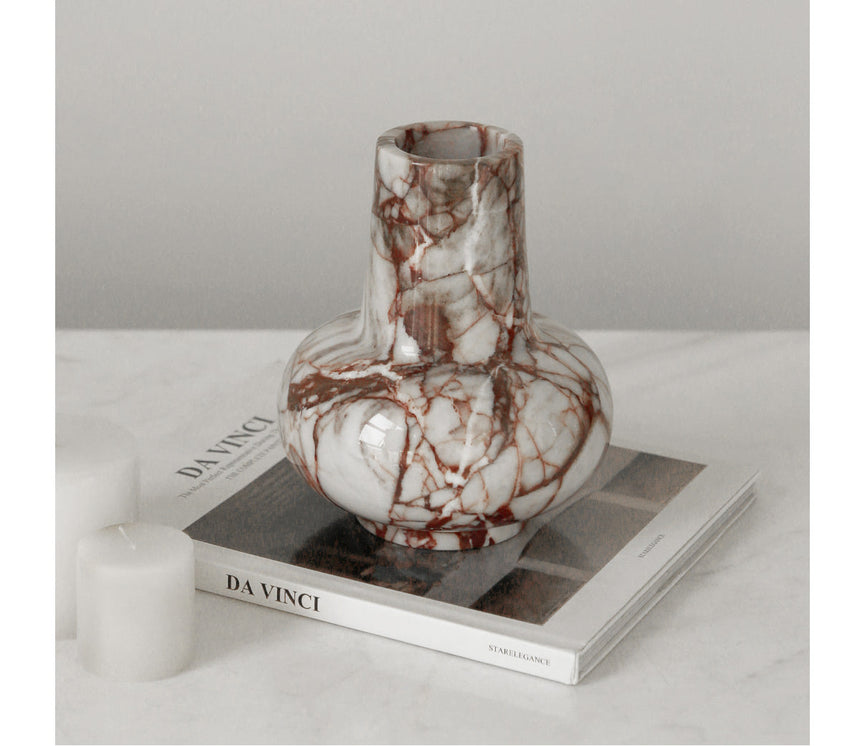 VAVINCI Calypso Luxe French Light Natural Marble Vase from VAVINCI