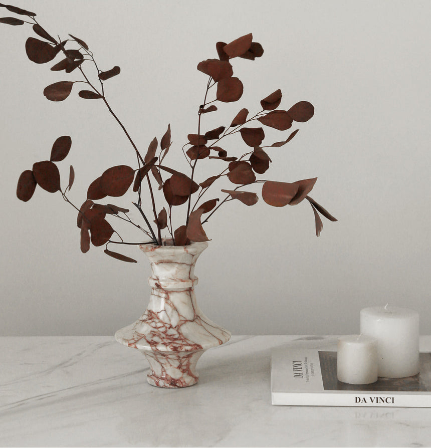 VAVINCI Calypso Luxe French Light Natural Marble Vase from VAVINCI