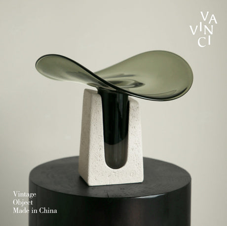 VAVINCI Candelaria Exquisite Brown Glass Vase from VAVINCI