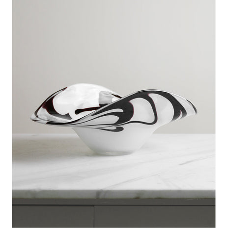 VAVINCI Elowen Elegant Two-Color Streamlined Glass Fruit Plate from VAVINCI