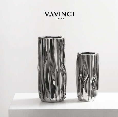 VAVINCI Isolde Striped Polkadot Handmade Ceramic Vase from VAVINCI