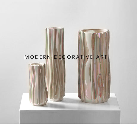 VAVINCI Isolde Striped Polkadot Handmade Ceramic Vase from VAVINCI