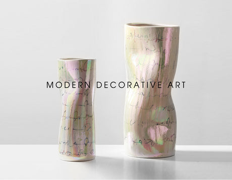 VAVINCI Isolde Striped Polkadot Handmade Ceramic Vase from VAVINCI