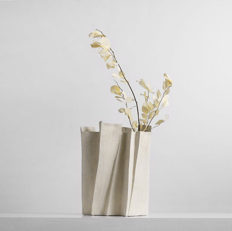 VAVINCI Juniper Minimalist White Ceramic Wabi-Sabi Vase from VAVINCI