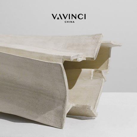 VAVINCI Juniper Minimalist White Ceramic Wabi-Sabi Vase from VAVINCI