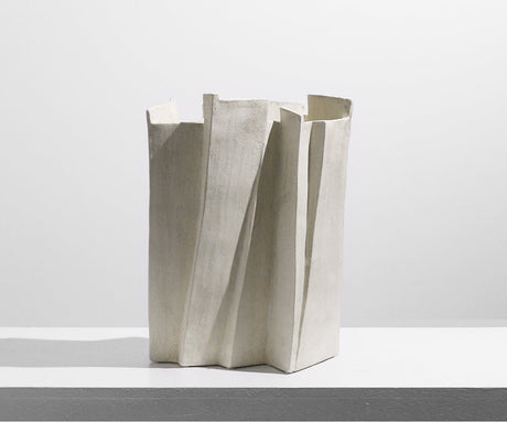 VAVINCI Juniper Minimalist White Ceramic Wabi-Sabi Vase from VAVINCI