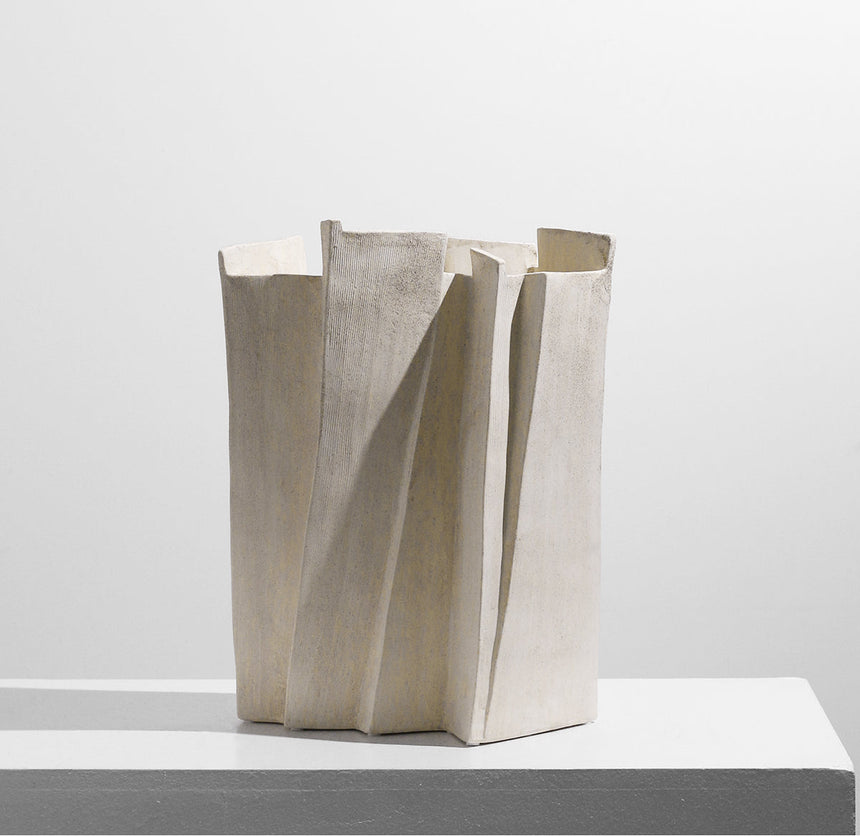 VAVINCI Juniper Minimalist White Ceramic Wabi-Sabi Vase from VAVINCI
