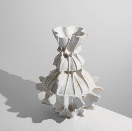 VAVINCI Keisuke Modern Simple Beige Art Grid Ceramic Flower Vase Decor from VAVINCI