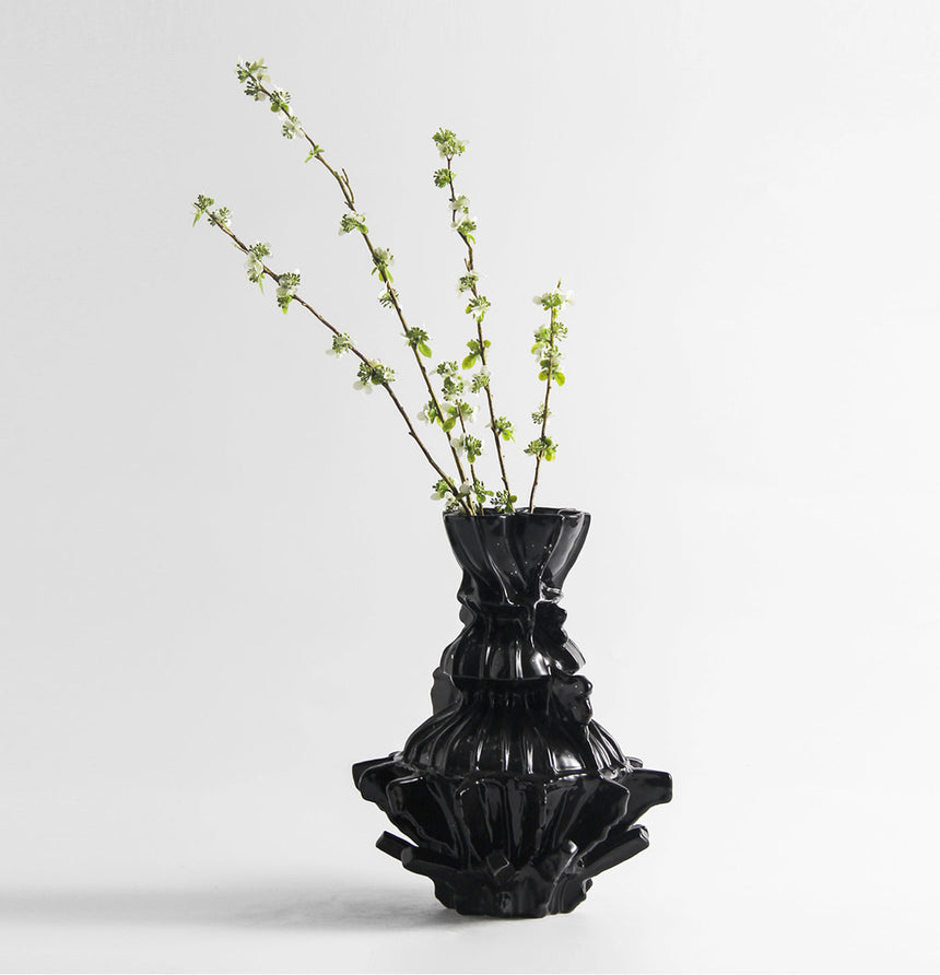 VAVINCI Keisuke Modern Simple Beige Art Grid Ceramic Flower Vase Decor from VAVINCI