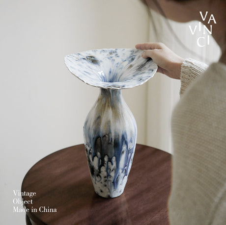 VAVINCI Kinsley Elegant Glaze Handmade Ceramic Vase from VAVINCI