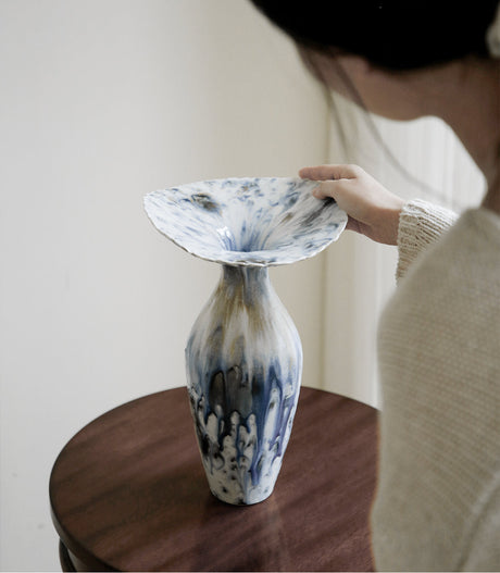 VAVINCI Kinsley Elegant Glaze Handmade Ceramic Vase from VAVINCI