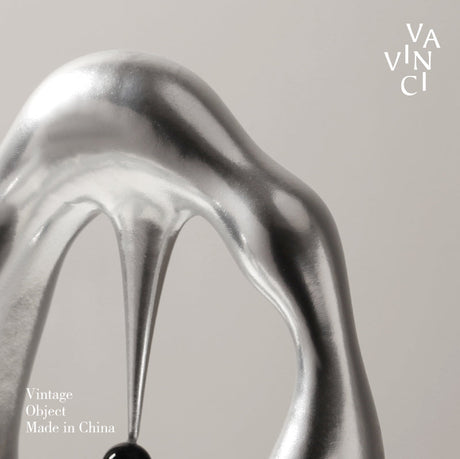 VAVINCI Lysandra Nordic Gray Abstract Geometric Ceramic Ornament from VAVINCI