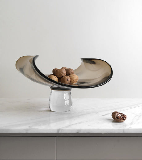 VAVINCI Mariposa Elegant Brown Glass Luxury Plate from VAVINCI