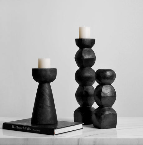 VAVINCI Marisol Artistic Wooden Candleholder for Hotel Décor from VAVINCI