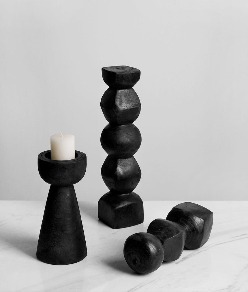 VAVINCI Marisol Artistic Wooden Candleholder for Hotel Décor from VAVINCI