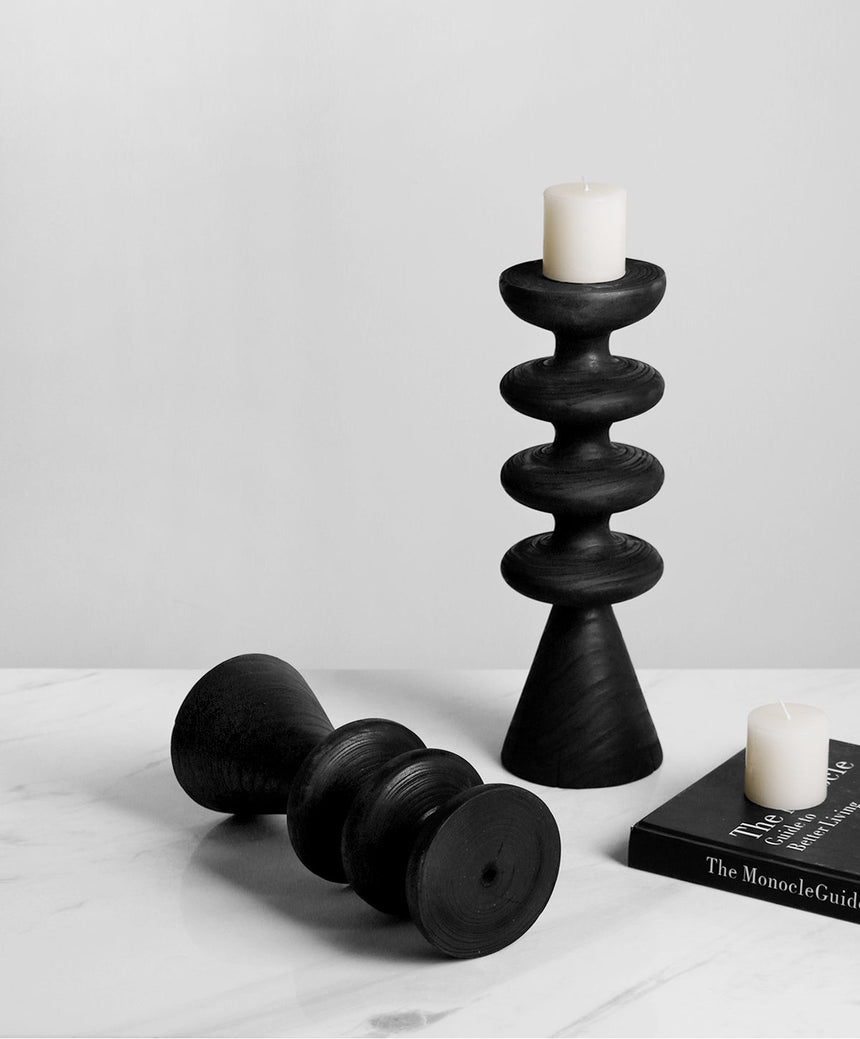 VAVINCI Marisol Artistic Wooden Candleholder for Hotel Décor from VAVINCI