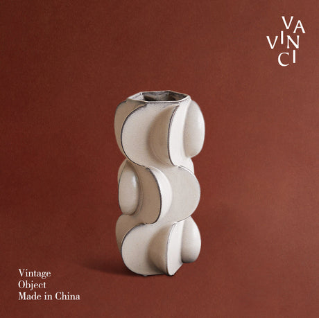 VAVINCI Marisol Elegant Geometric Ceramic Vase from VAVINCI