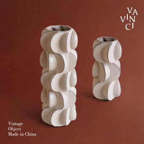 VAVINCI Marisol Elegant Geometric Ceramic Vase from VAVINCI