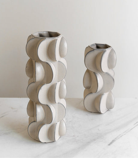 VAVINCI Marisol Elegant Geometric Ceramic Vase from VAVINCI