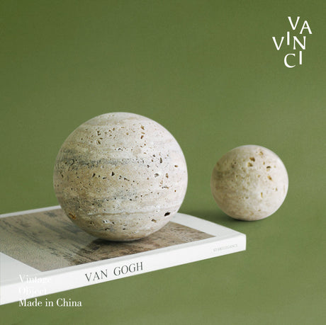 VAVINCI Marisol Elegant Modern Yellow Marble Paperweight Ornament from VAVINCI