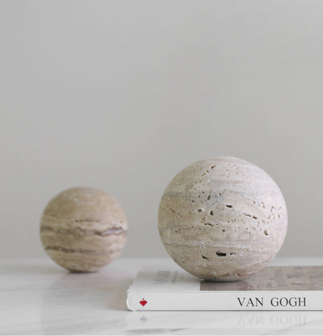 VAVINCI Marisol Elegant Modern Yellow Marble Paperweight Ornament from VAVINCI