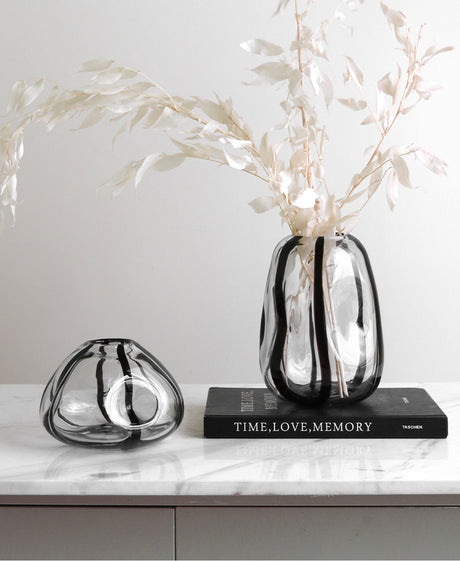 VAVINCI Mitsuki Elegant Glass Floral Centerpiece Vase from VAVINCI