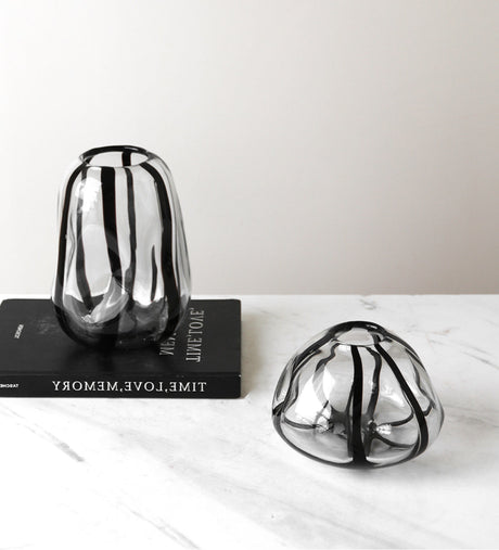 VAVINCI Mitsuki Elegant Glass Floral Centerpiece Vase from VAVINCI
