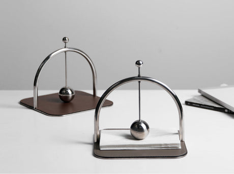 VAVINCI Paloma Modern Metal Leather Paper Towel Rack from VAVINCI