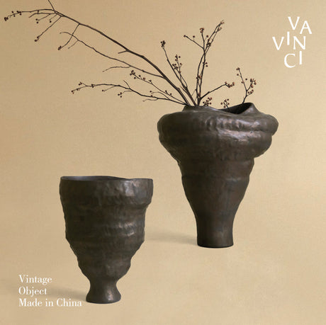 VAVINCI Tamsin Retro Metal Glaze Decorative Vase from VAVINCI